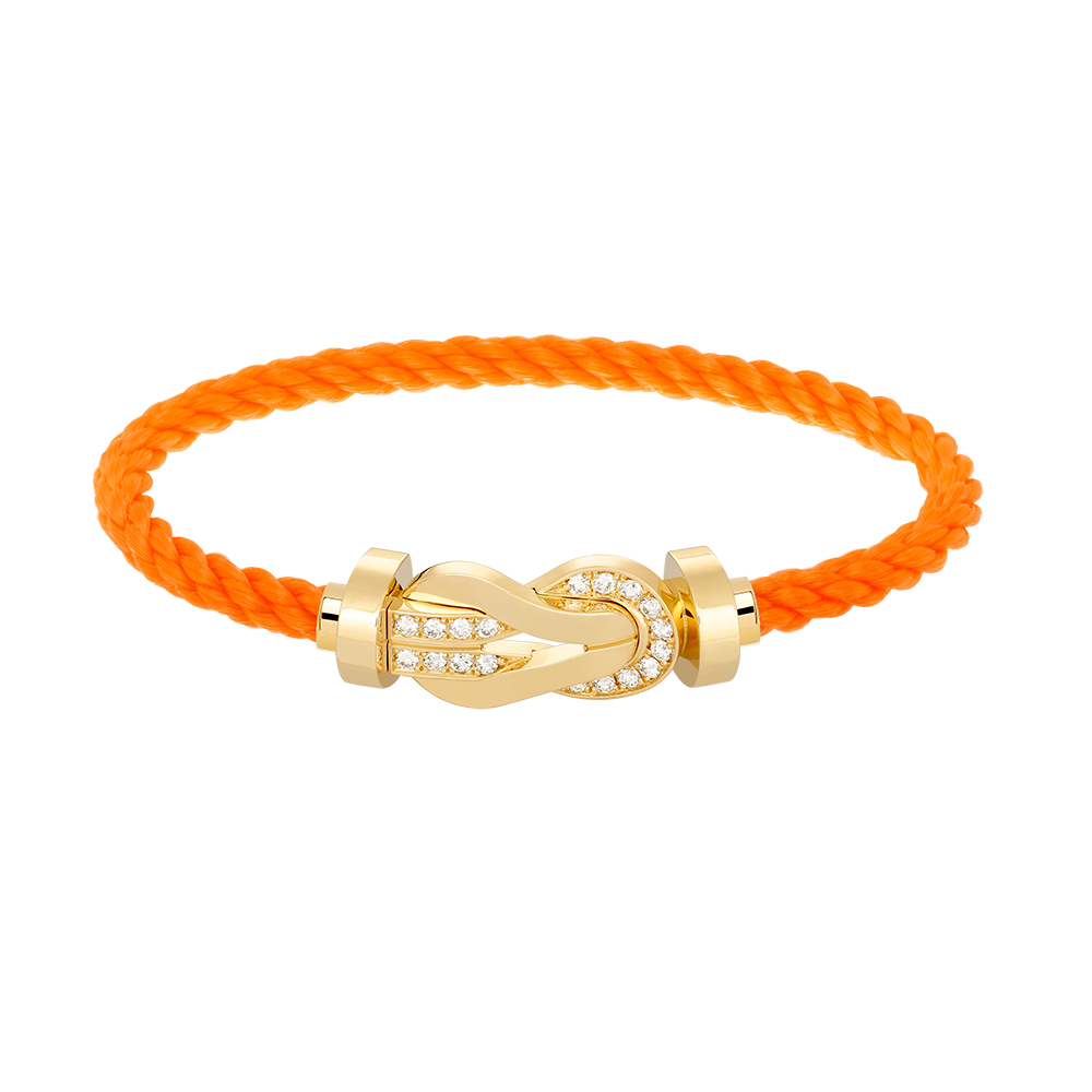[Elite]CHANCE LARGE 8 FIGURE BUCKLE HALF DIAMOND BRACELET GOLD