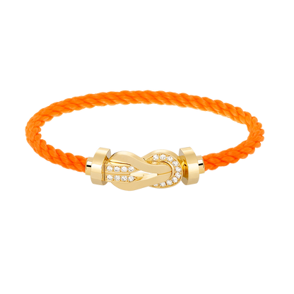 [Elite]CHANCE LARGE 8 FIGURE BUCKLE HALF DIAMOND BRACELET GOLD