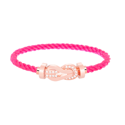 [Elite]CHANCE LARGE 8 FIGURE BUCKLE HALF DIAMOND BRACELET ROSE GOLD