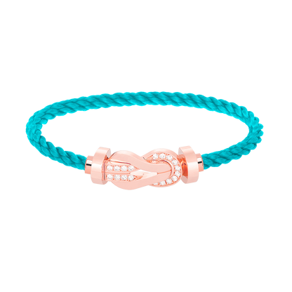 [Elite]CHANCE LARGE 8 FIGURE BUCKLE HALF DIAMOND BRACELET ROSE GOLD