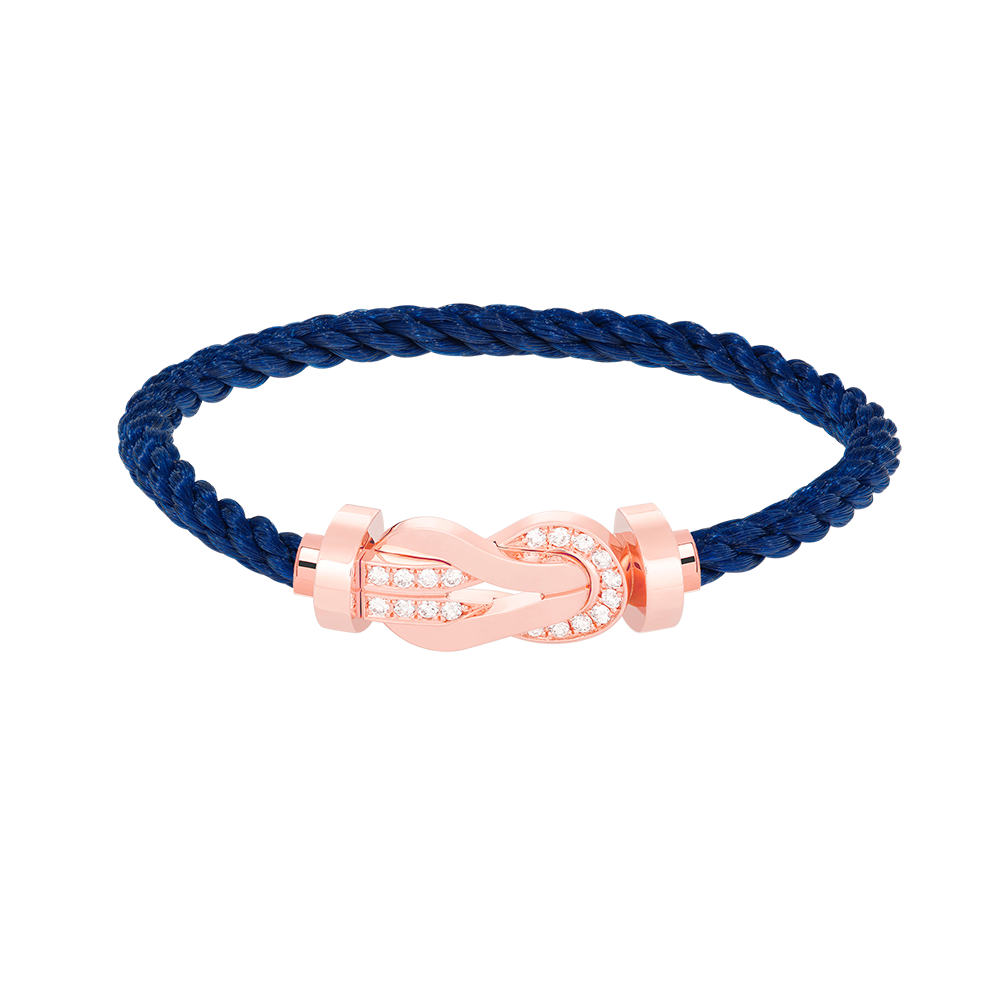[Elite]CHANCE LARGE 8 FIGURE BUCKLE HALF DIAMOND BRACELET ROSE GOLD