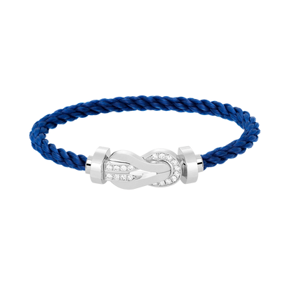 [Elite]CHANCE LARGE 8 FIGURE BUCKLE HALF DIAMOND BRACELET SILVER