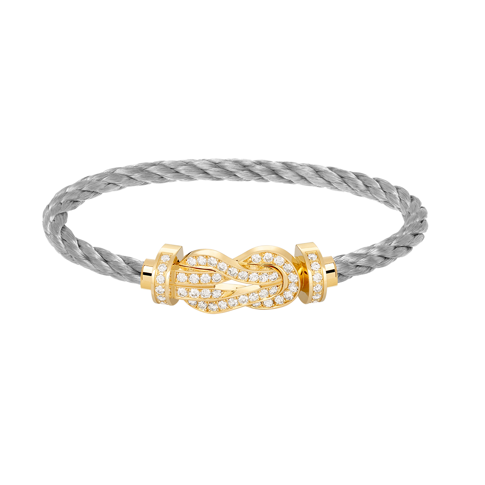 [Elite]CHANCE LARGE 8 FIGURE BUCKLE FULLDIAMOND BRACELET GOLD
