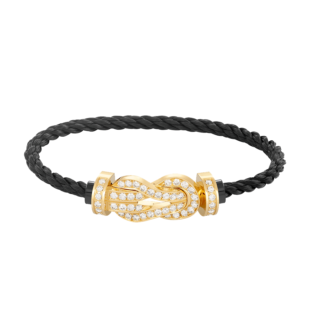 [Elite]CHANCE LARGE 8 FIGURE BUCKLE FULLDIAMOND BRACELET GOLD