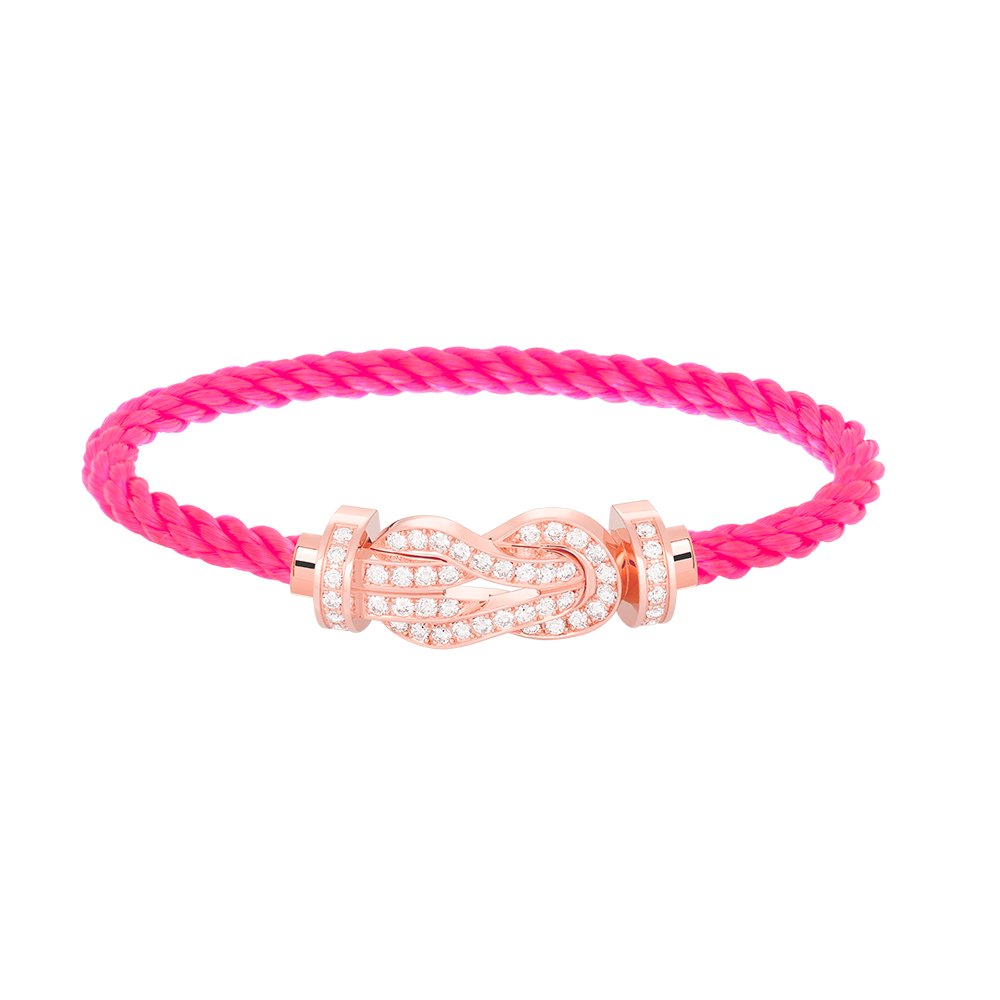 [Elite]CHANCE LARGE 8 FIGURE BUCKLE FULL DIAMOND BRACELET ROSE GOLD