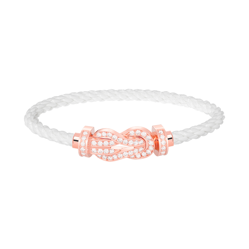 [Elite]CHANCE LARGE 8 FIGURE BUCKLE FULL DIAMOND BRACELET ROSE GOLD