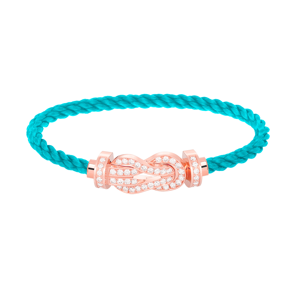 [Elite]CHANCE LARGE 8 FIGURE BUCKLE FULL DIAMOND BRACELET ROSE GOLD