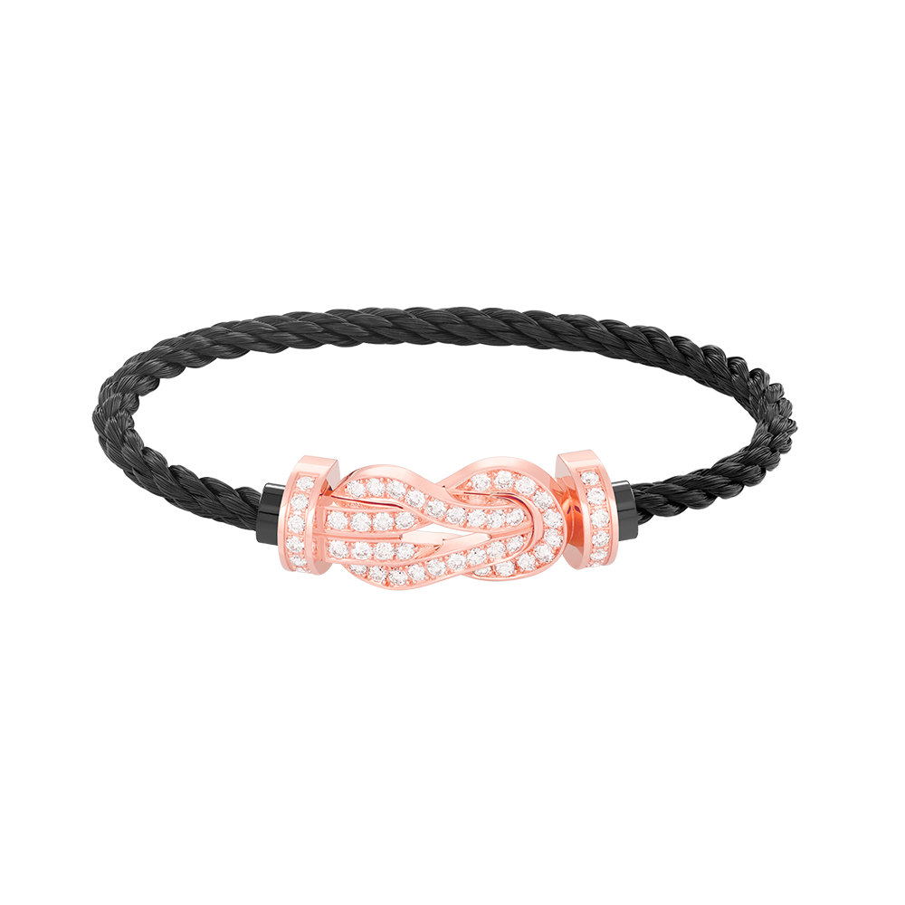 [Elite]CHANCE LARGE 8 FIGURE BUCKLE FULL DIAMOND BRACELET ROSE GOLD