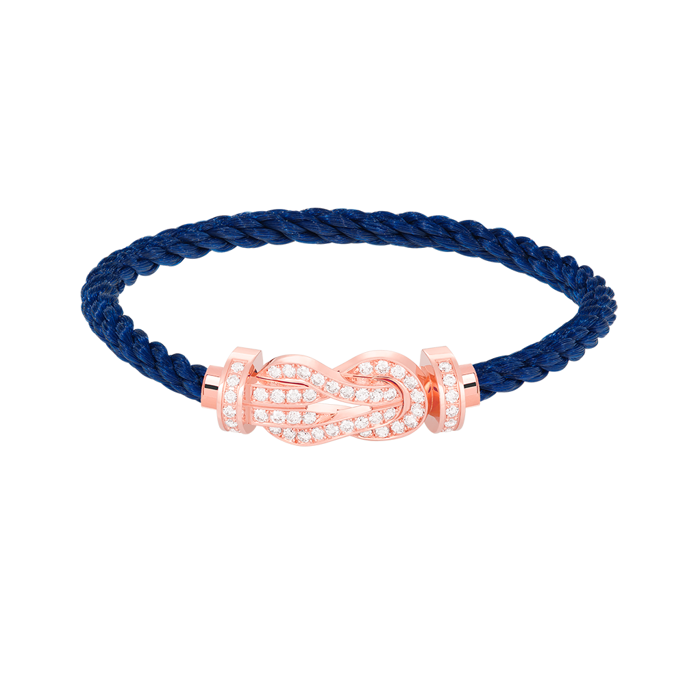 [Elite]CHANCE LARGE 8 FIGURE BUCKLE FULL DIAMOND BRACELET ROSE GOLD