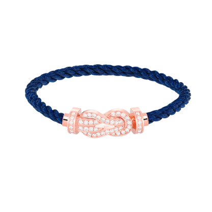 [Elite]CHANCE LARGE 8 FIGURE BUCKLE FULL DIAMOND BRACELET ROSE GOLD