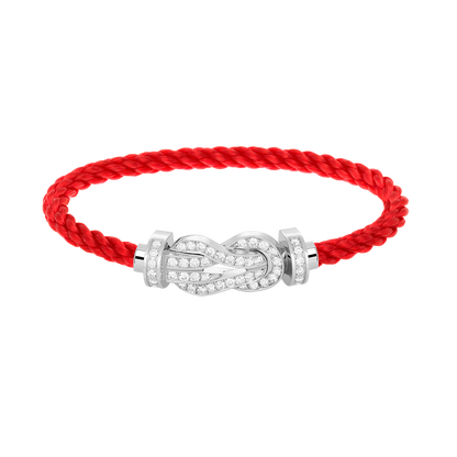 [Elite]CHANCE LARGE 8 FIGURE BUCKLE FULL DIAMOND BRACELET SILVER
