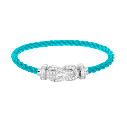 [Elite]CHANCE LARGE 8 FIGURE BUCKLE FULL DIAMOND BRACELET SILVER