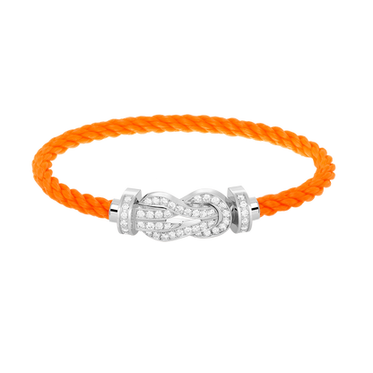 [Elite]CHANCE LARGE 8 FIGURE BUCKLE FULL DIAMOND BRACELET SILVER