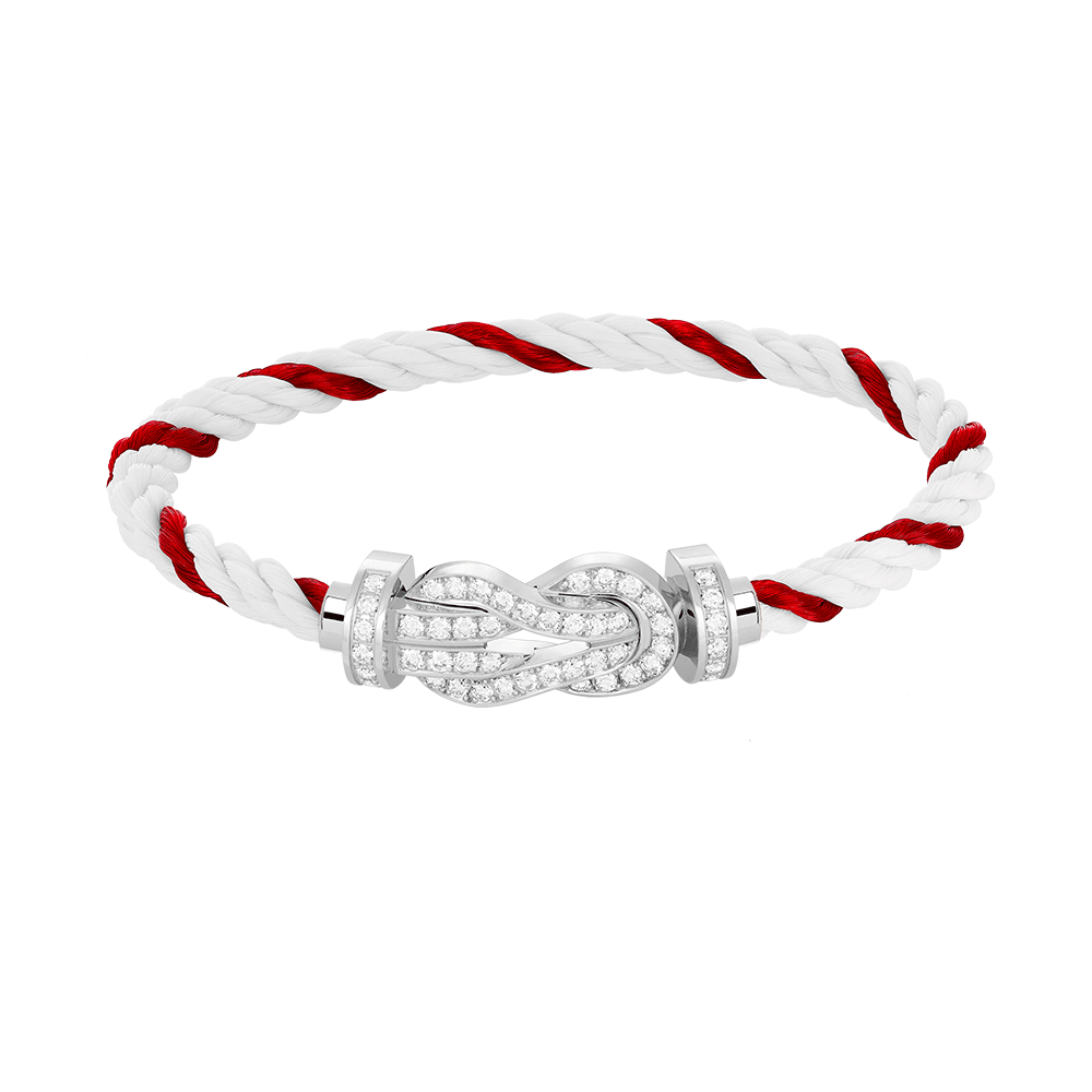 [Elite]CHANCE LARGE 8 FIGURE BUCKLE FULL DIAMOND BRACELET SILVER