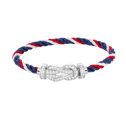 [Elite]CHANCE LARGE 8 FIGURE BUCKLE FULL DIAMOND BRACELET SILVER