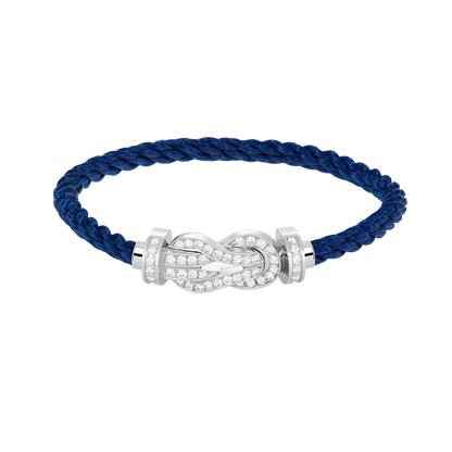 [Elite]CHANCE LARGE 8 FIGURE BUCKLE FULL DIAMOND BRACELET SILVER