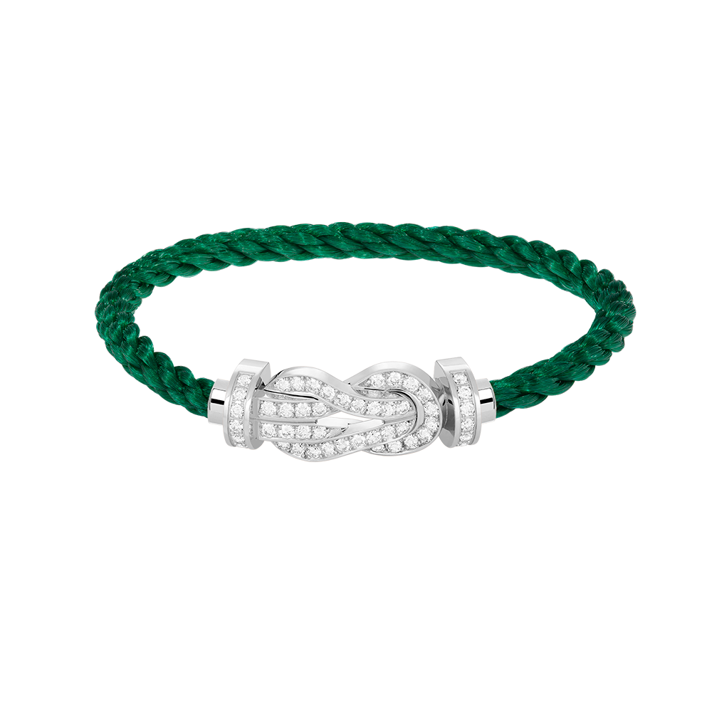 [Elite]CHANCE LARGE 8 FIGURE BUCKLE FULL DIAMOND BRACELET SILVER