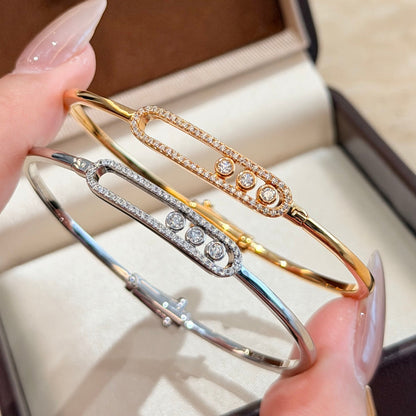 [Elite]Move Pavé Diamond Bangle Bracelet M