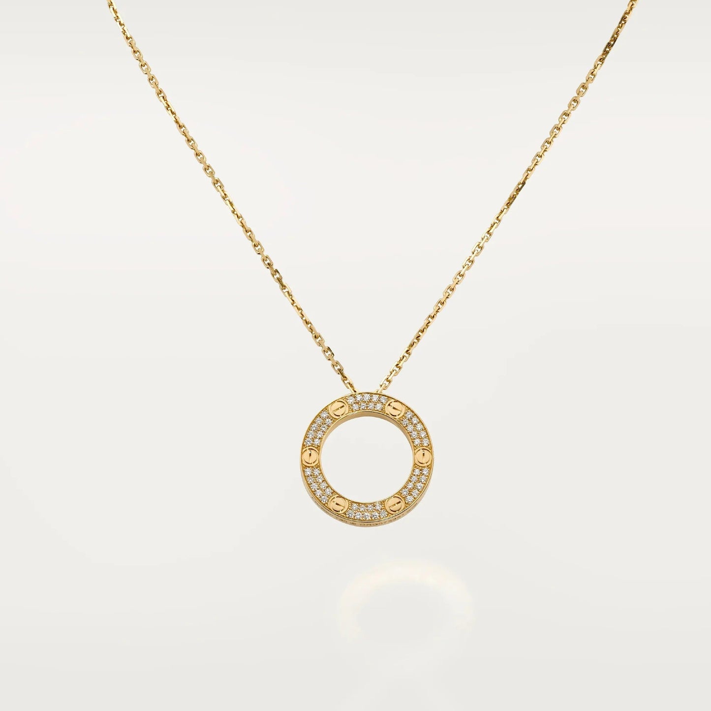 [Elite]LOVE NECKLACE 16MM  FULL DIAMOND