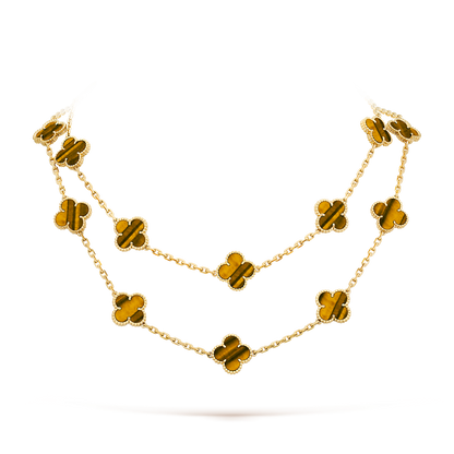 [Elite]CLOVER 20 MOTIFS TIGER EYE ROSE GOLD