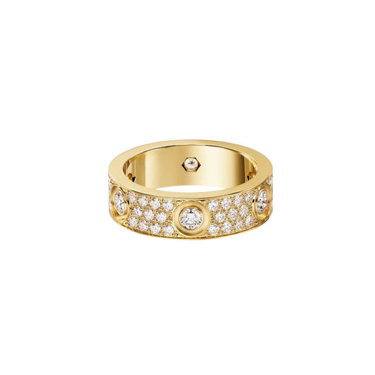 [Elite]LOVE 5.5MM FULL-PAVE 6-DIAMOND RING