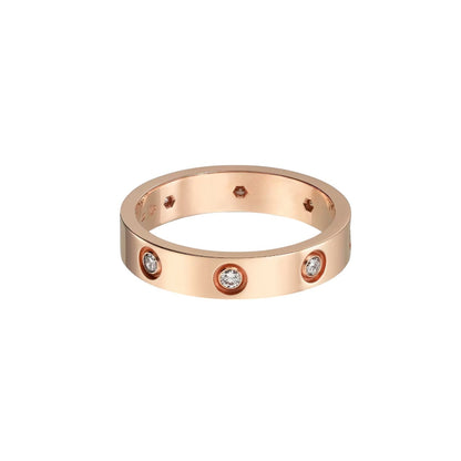 [Elite]LOVE 4MM 8 DIAMOND RING