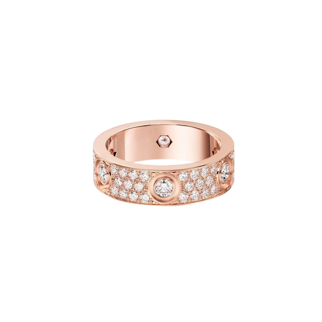 [Elite]LOVE 5.5MM FULL-PAVE 6-DIAMOND RING