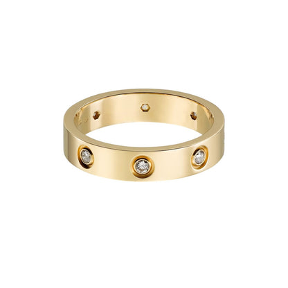 [Elite]LOVE 4MM 8 DIAMOND RING