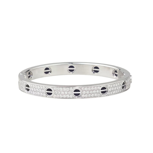 [Elite]LOVE BRACELET 6.1MM DIAMOND-PAVED CERAMIC