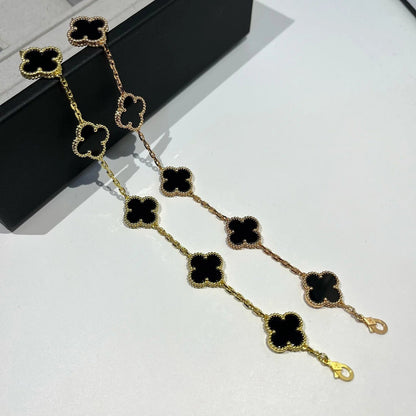 [Elite] CLOVER 5 MOTIF ONYXS BRACELET COLLECTION