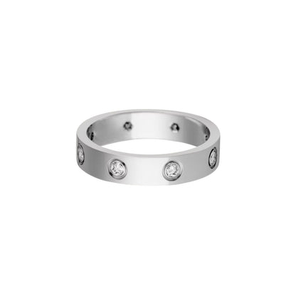 [Elite]LOVE 4MM 8 DIAMOND RING