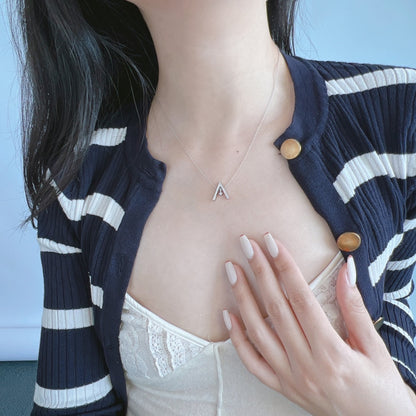 [Elite]Sparkling "A" Shape Necklace