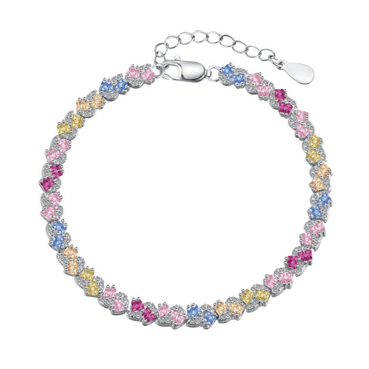 [Elite]Ornate Colorful Flower Shape Party Bracelet