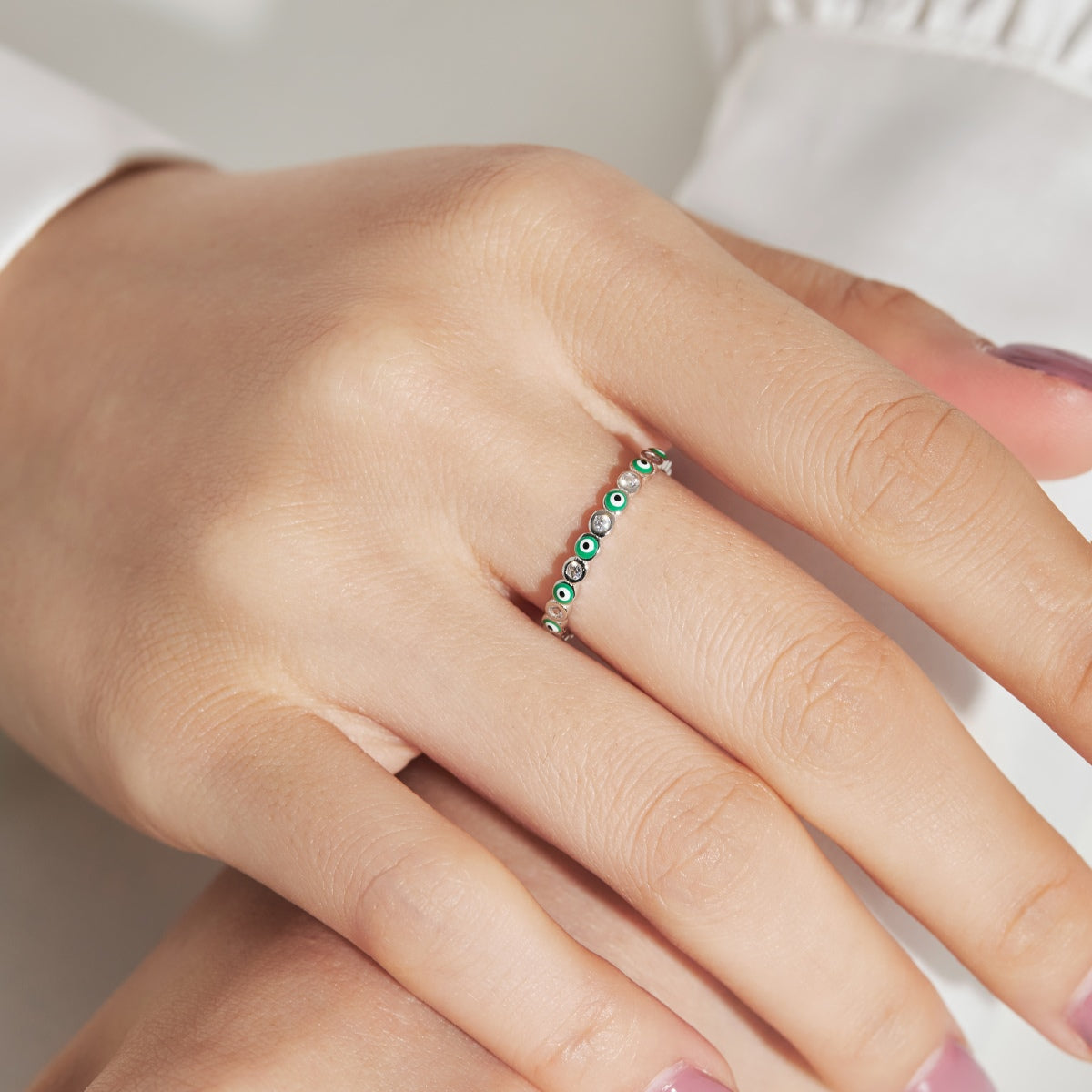 [Elite]Sparkling Vibrant Round Shape Daily Ring