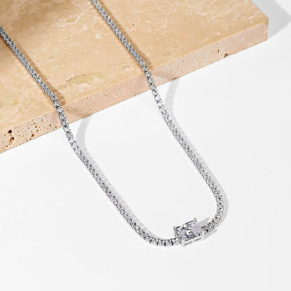 [Elite]2.0 carat Ornate Emerald Cut Necklace