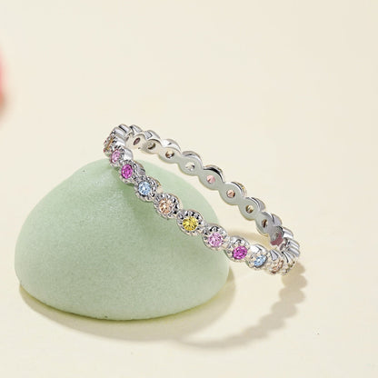 [Elite]Radiant Sparkling Round Cut Daily Ring
