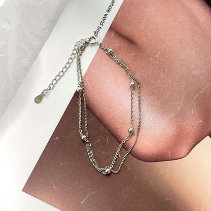 [Elite]Delicate Bead Double Layer Bracelet