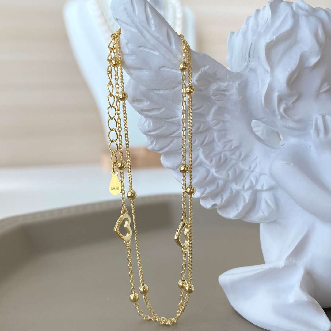 [Elite]Dainty Double Layer Love Heart Bracelet