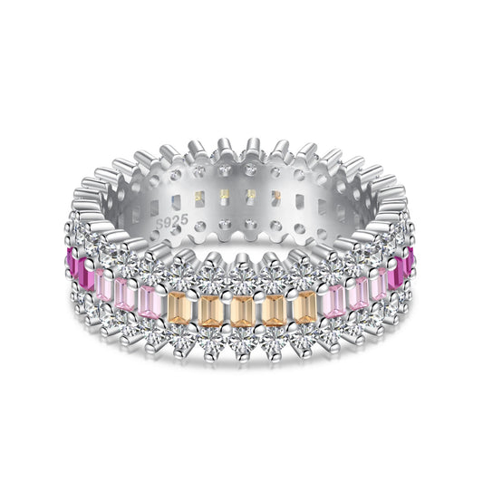 [Elite]Ornate Colorful Radiant Cut Daily Ring