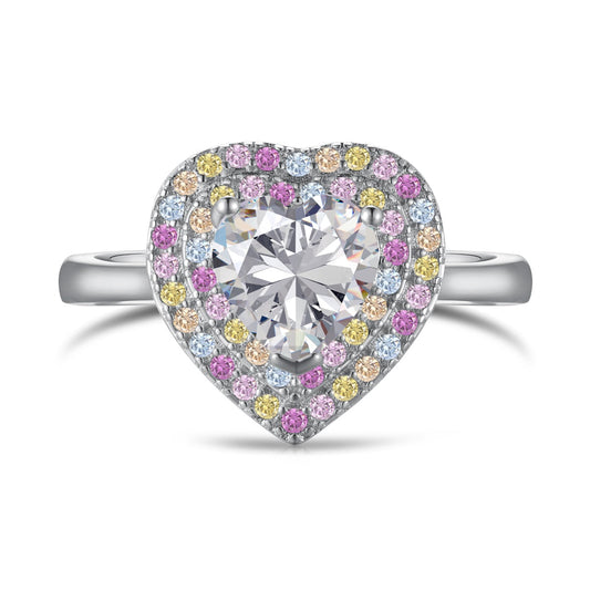 [Elite]Delicate Ebullient Heart Shape Wedding Ring