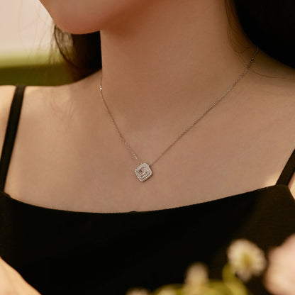 [Elite]Sparkling Asscher Cut Necklace