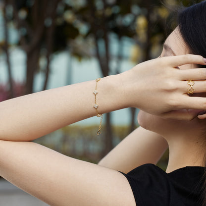 [Elite]Four-Leaf Clover Hollow Butterfly Bracelet