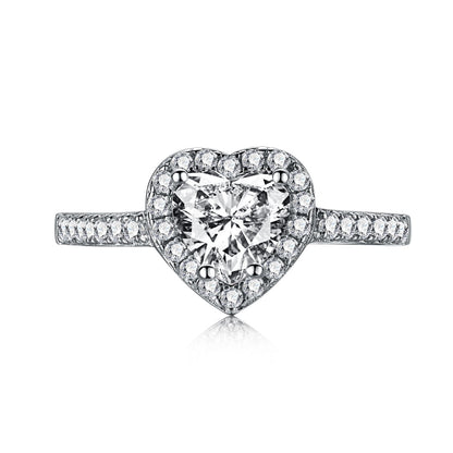 [Elite]Eternity Splashy Romantic Heart Shape Lover Ring
