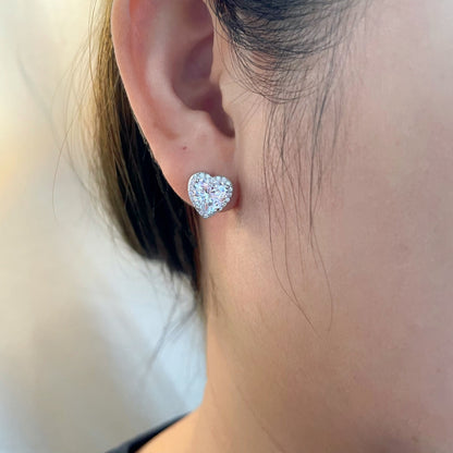 [Elite]Sparkling Heart Shape Lover Earrings