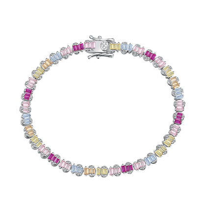 [Elite]Delicate Colorful Emerald Cut Party Bracelet