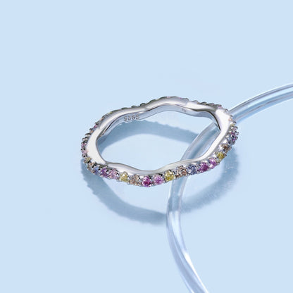 [Elite]Dainty Colorful Round Cut Party Ring