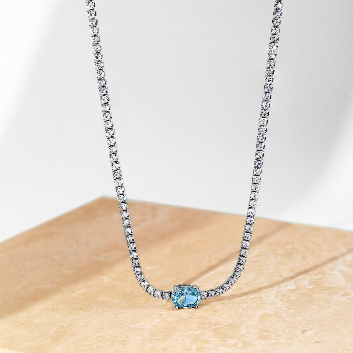 [Elite]1.0 Carat Shining Oval Cut Necklace
