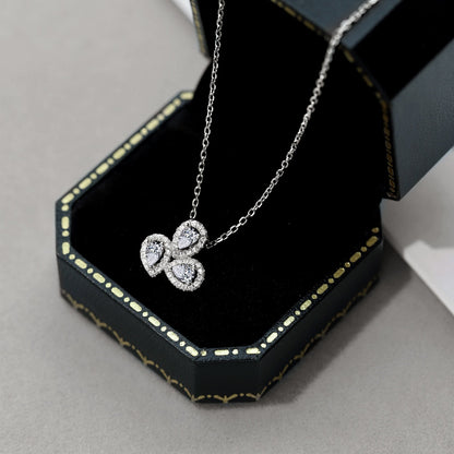 [Elite]Elegant Flower Shape Pear Cut Necklace