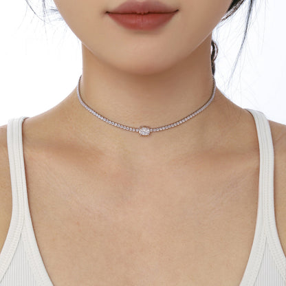[Elite]1.0 Carat Shining Oval Cut Necklace