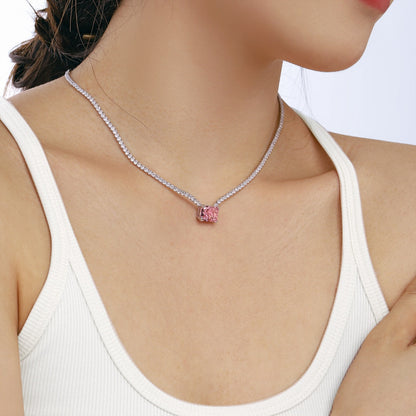[Elite]4.0 Carat Elegant Radiant Cut Necklace